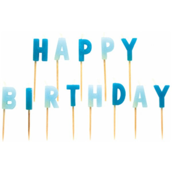 Amscan Kerzenset Happy Birthday blau