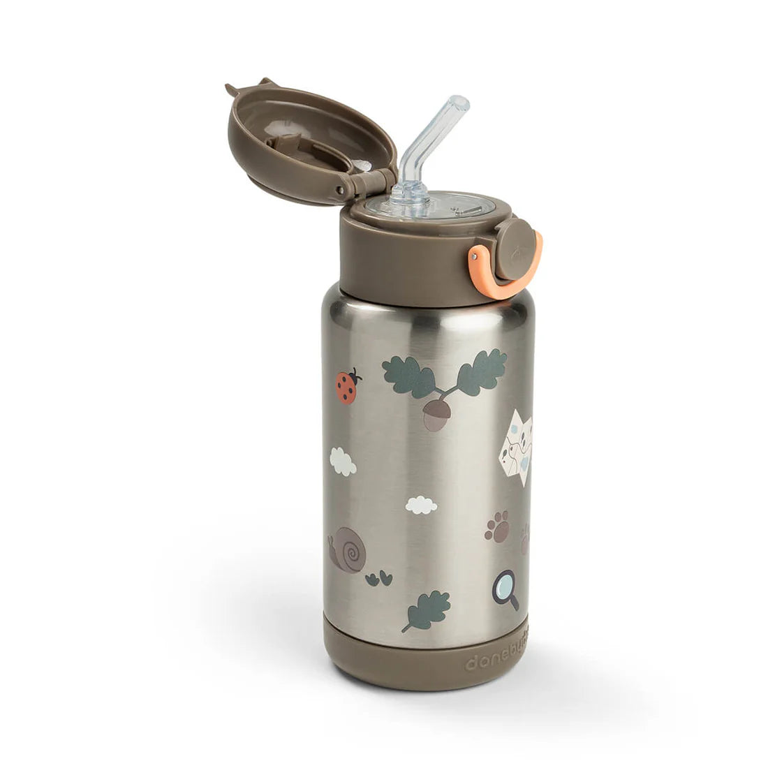 Done By Deer Thermo-Strohhalmflasche Tiny trails Sand 340 ml