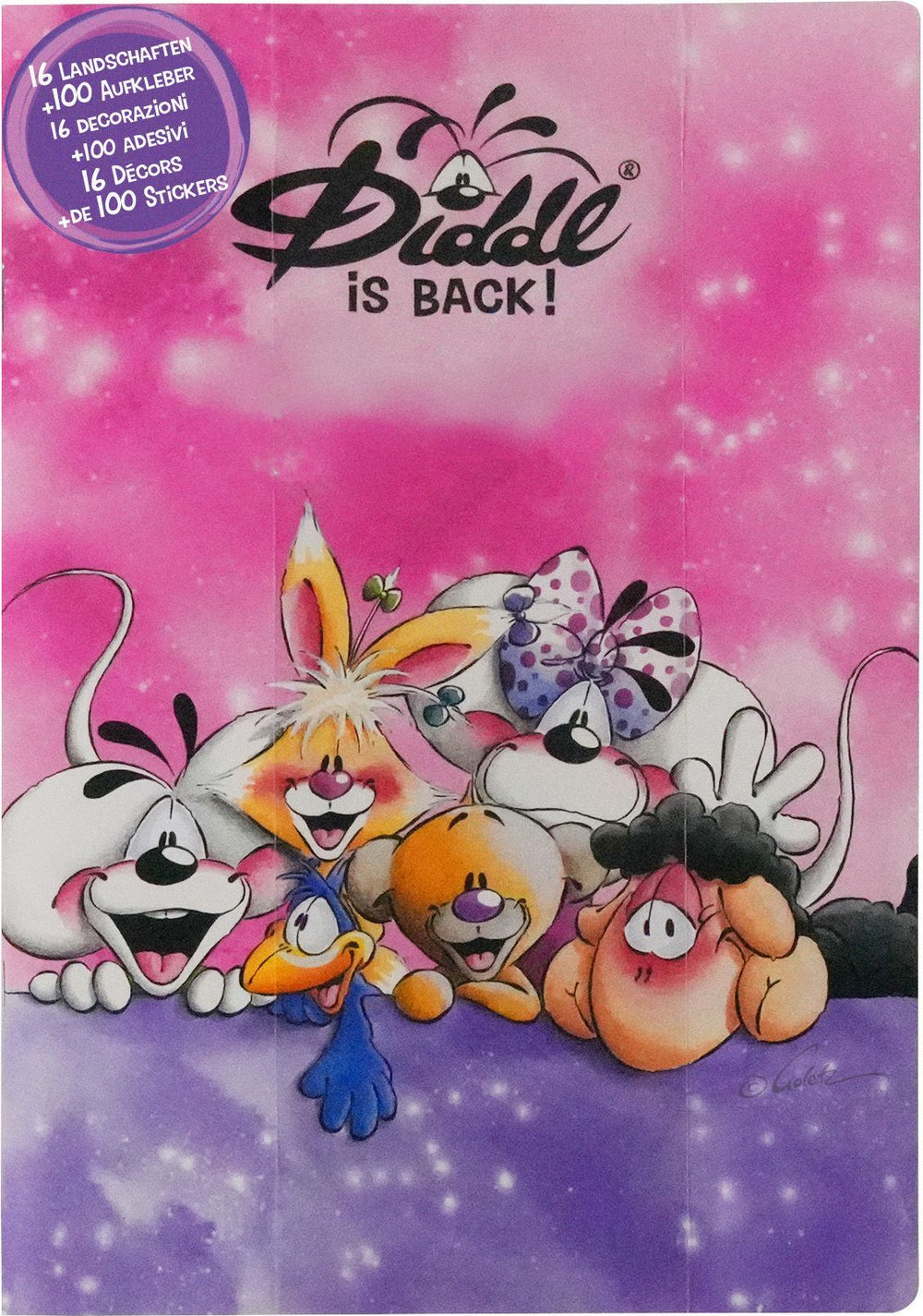 Diddl Stickerbuch mit wiederverwendbaren Stickern, A5