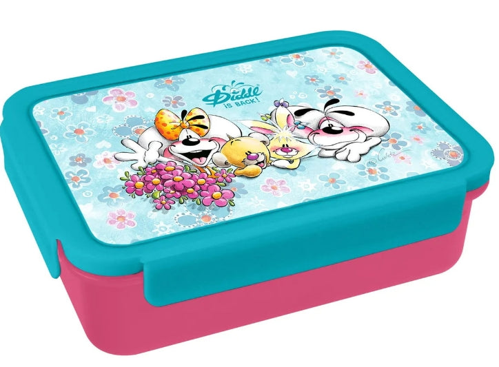 Diddl Lunchbox, PP,ca. 800ml, mit Fächern, rosa