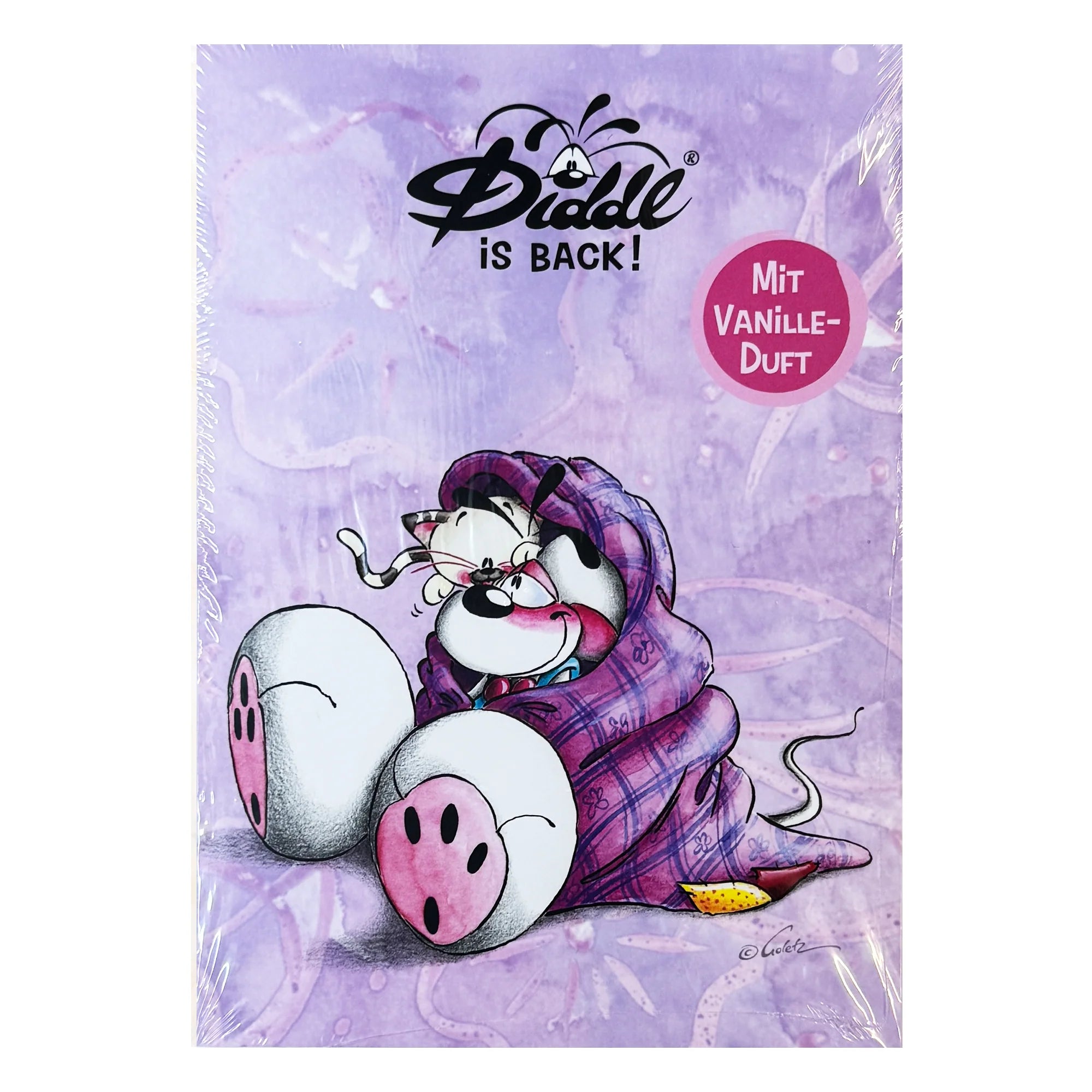 Diddl Duftblock A5 lila mit Vanille Duft