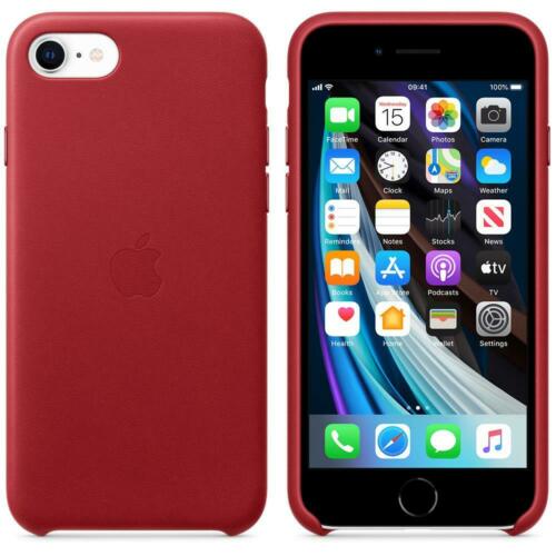 Apple iPhone SE 2020 Leather Case Red