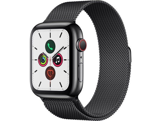 Apple Watch Series 5 44mm GPS Cellular Edelstahl Schwarz (MWWK2FD/A)