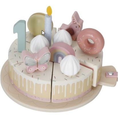 Gâteau d'anniversaire en bois Little Dutch XL - Rose