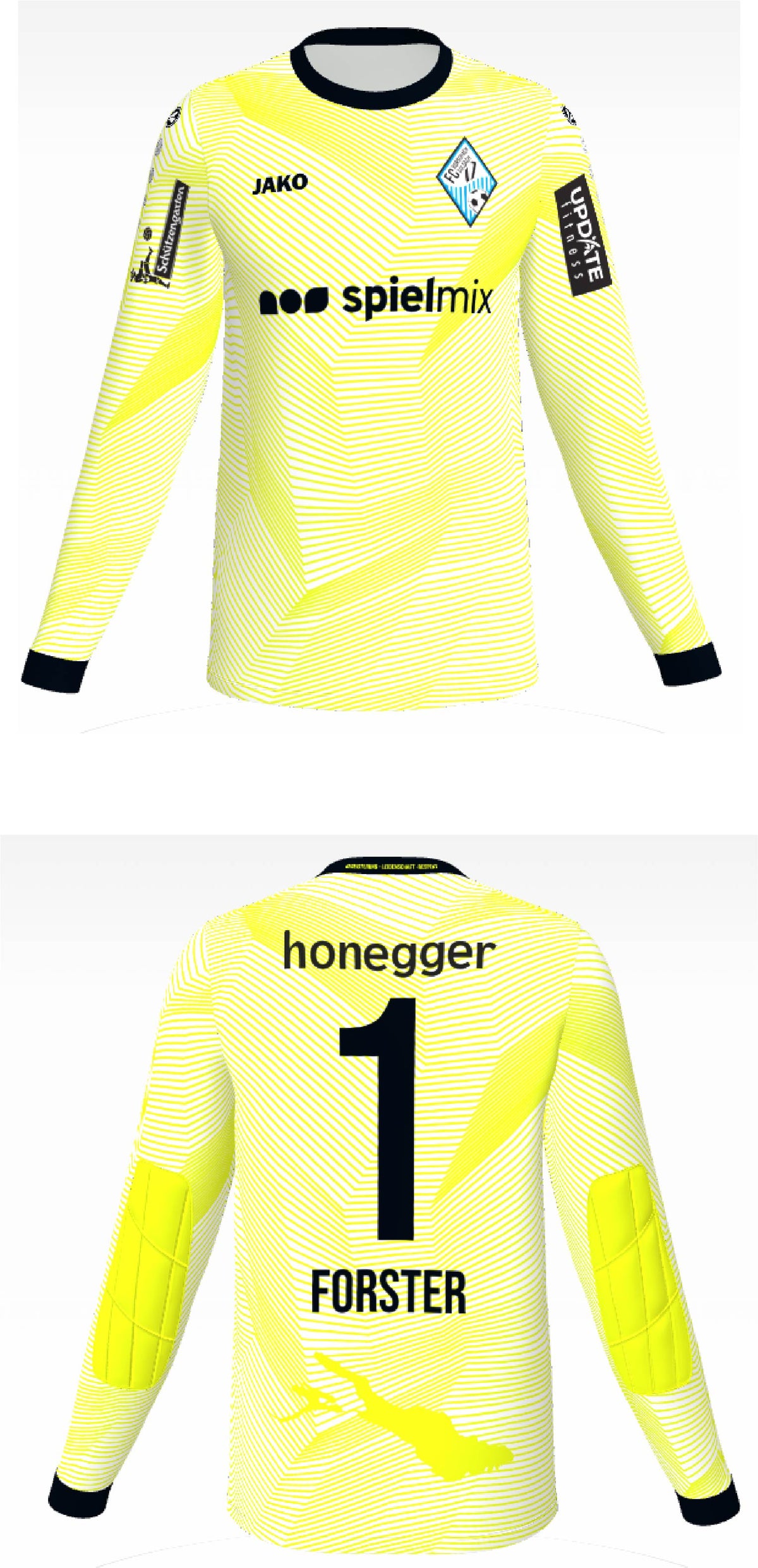 RG17 Fantrikot Torwart langarm (Gelb)