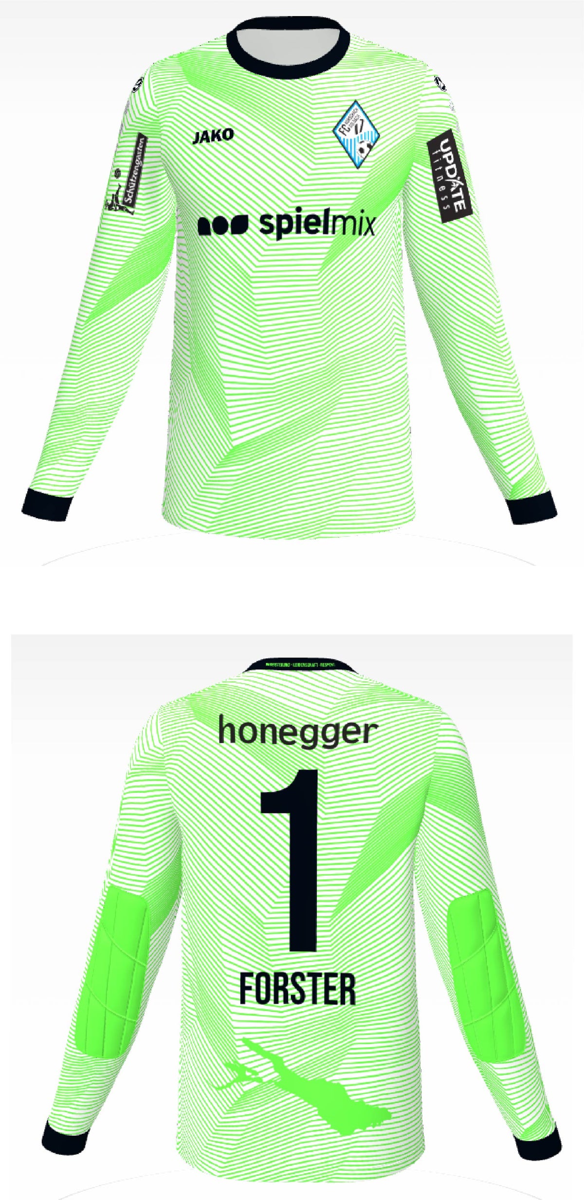 RG17 Fantrikot Torwart langarm (Grün)