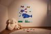 Cleverclixx Magnetic Wall Sticker 95x75cm | Clever Blue