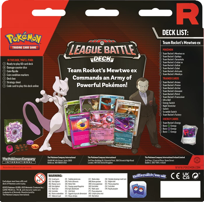 Deck de combat de la Ligue Mewtwo ex de la Team Rocket (P-EN)