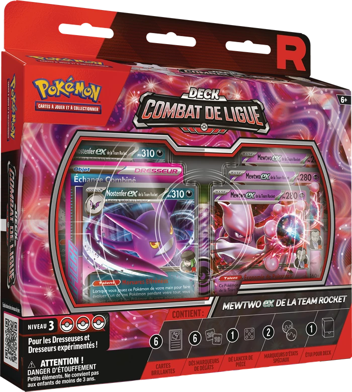 P-FR Mewtwo ex de la Team Rocket League Battle Deck