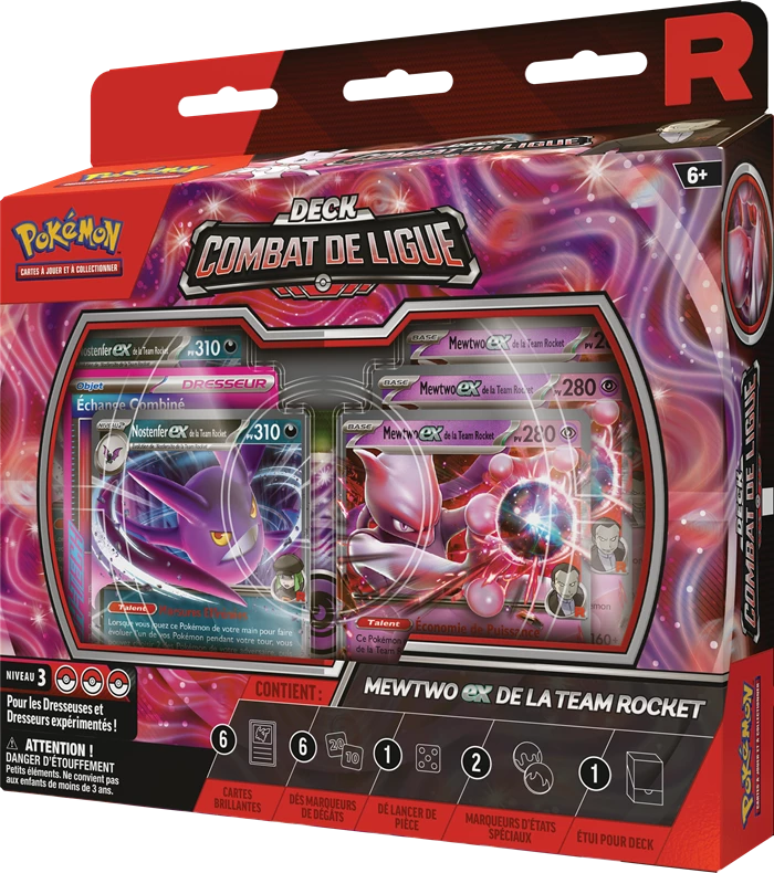 P-FR Mewtwo ex de la Team Rocket League Battle Deck