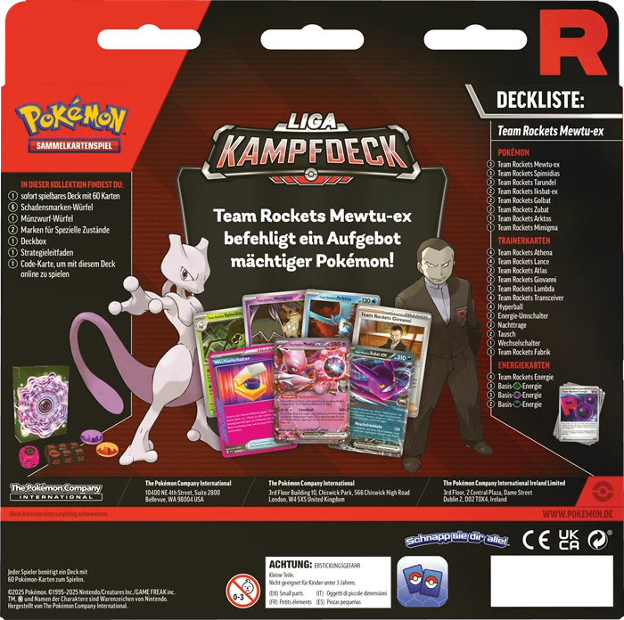 P-DE Team Rockets Mewtu ex League Battle Deck