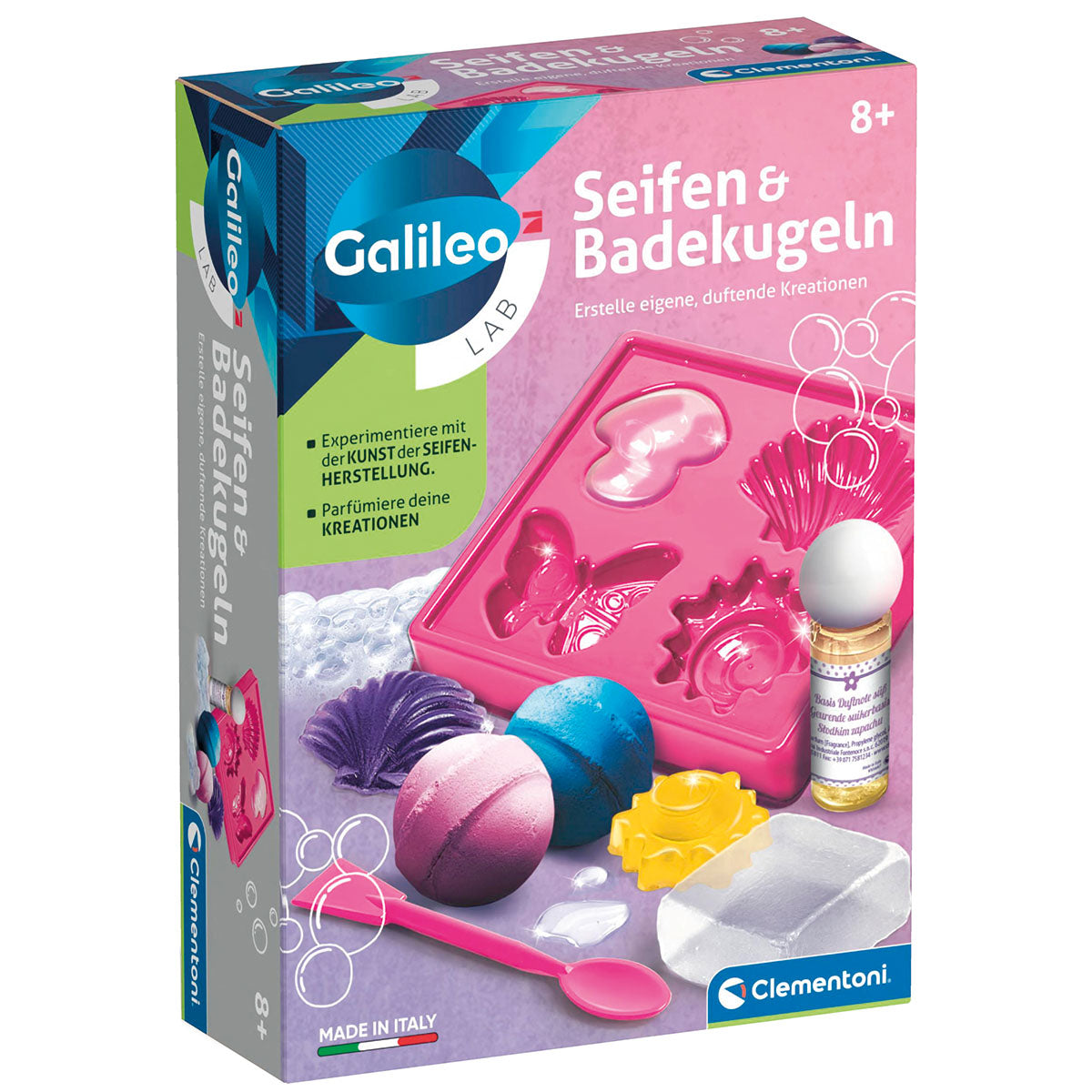 Clementoni Seifen und Sprudelnde Bomben Deko-Seifen Galileo