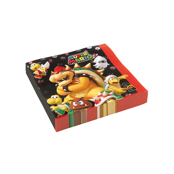Amscan 20 Servietten Super Mario 2-lagig