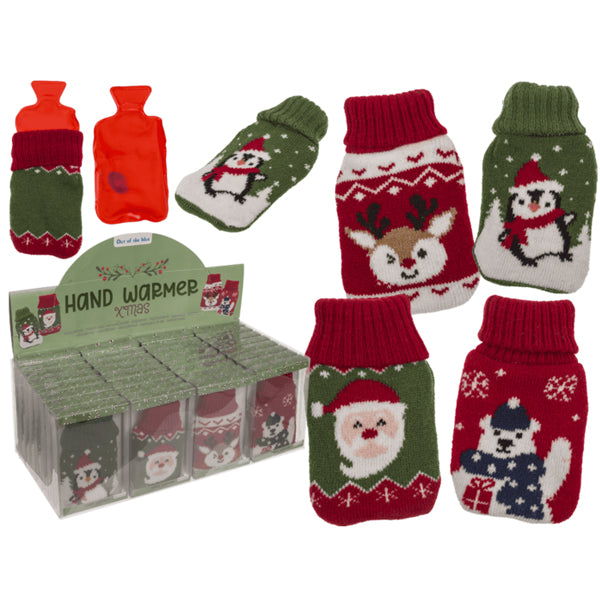 Sombo Handwärmer Wärmflasche Xmas ca. 11cm, 4fach sortiert