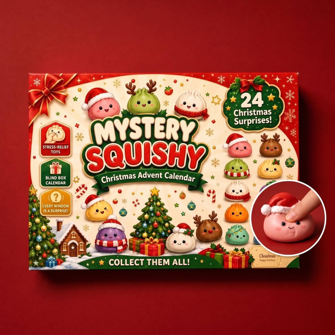 Weihnachts Squishy Adventskalender 2026 – 24 Tage Squishy Überraschungsbox