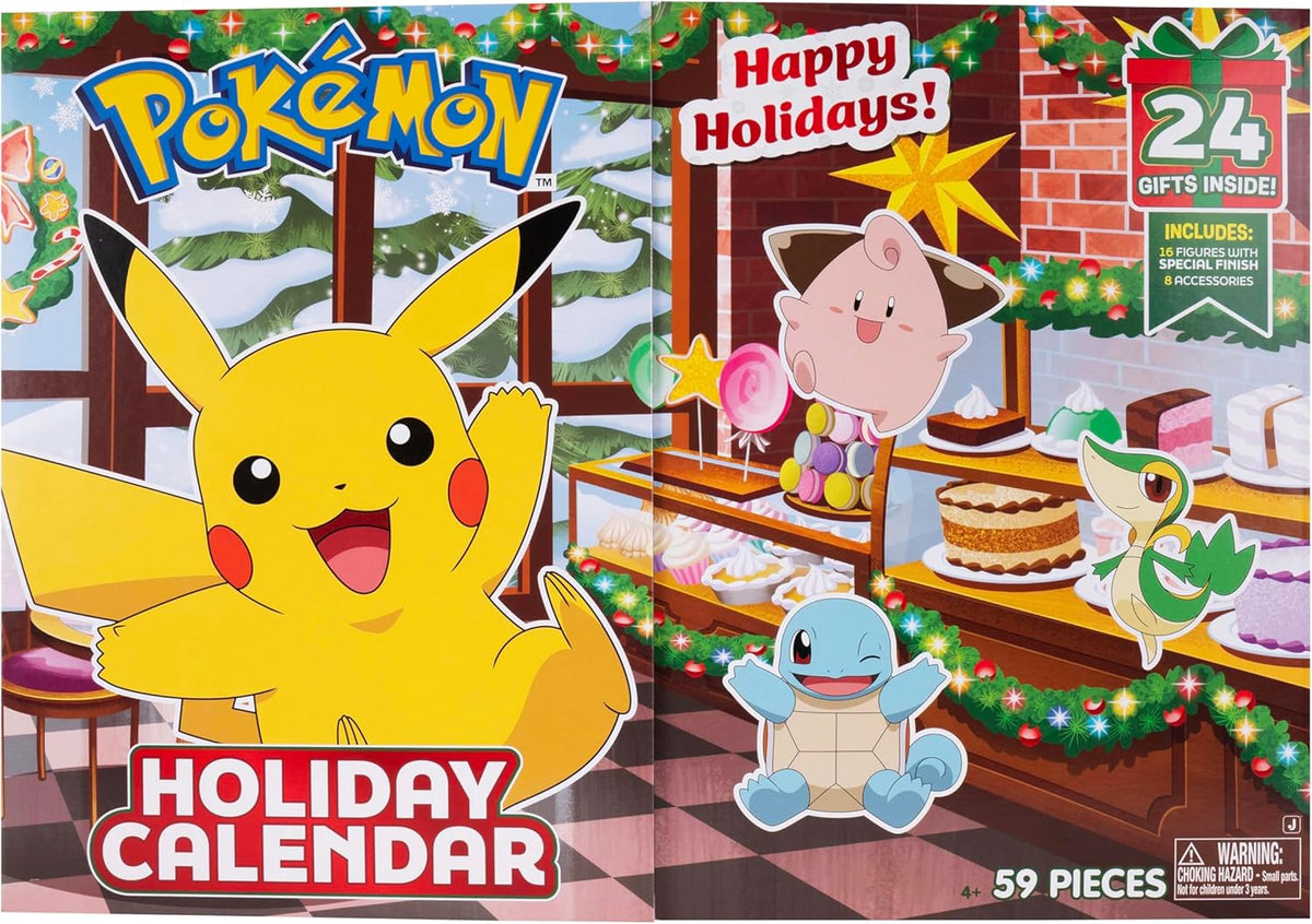 Jazwares Pokémon PKW4116 - Adventskalender – Mit 16 exklusiven Battle-Figuren