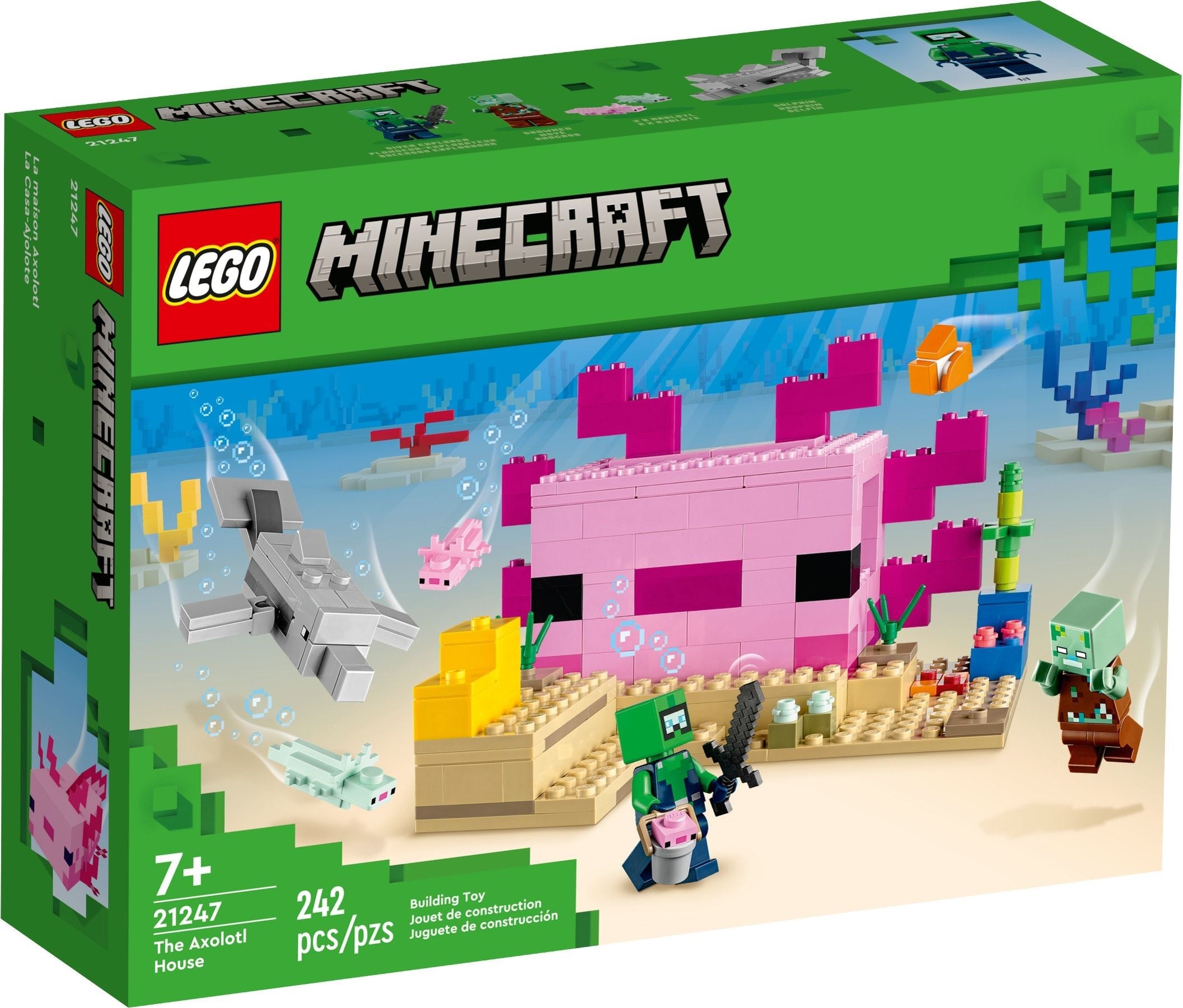 LEGO Minecraft Das Axolotl-Haus 21247