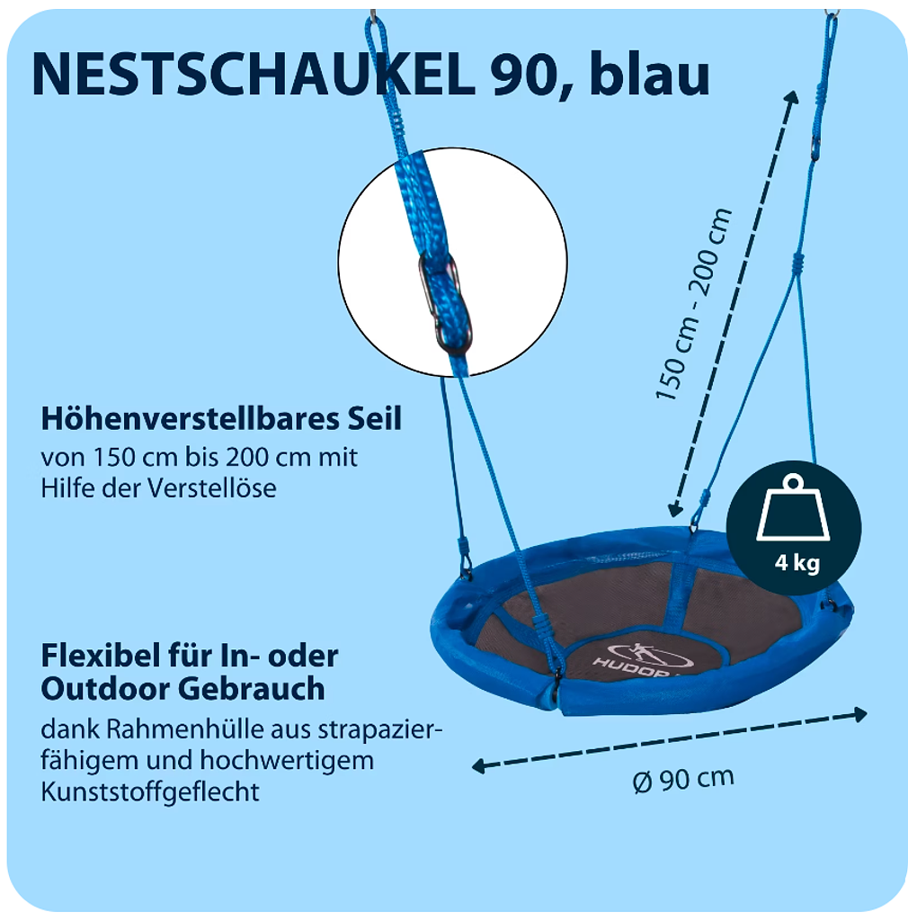 Hudora Nestschaukel 90, blau