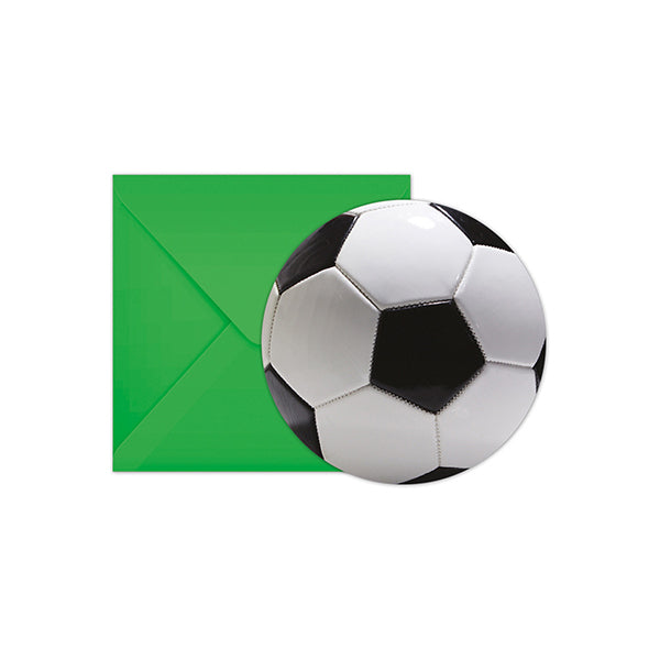 Procos 6 Einladungskarten Fussball