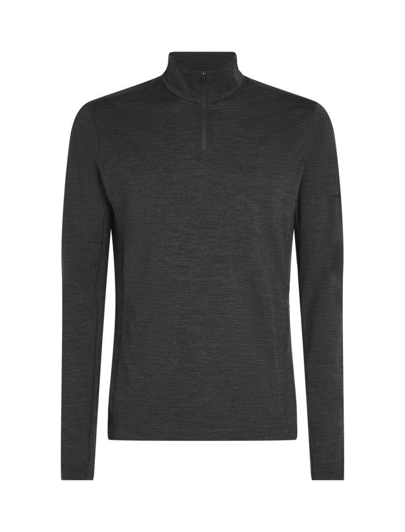 Icebreaker Men 200 MerinoFine Ace LS Half Zip - jet hthr-011 S