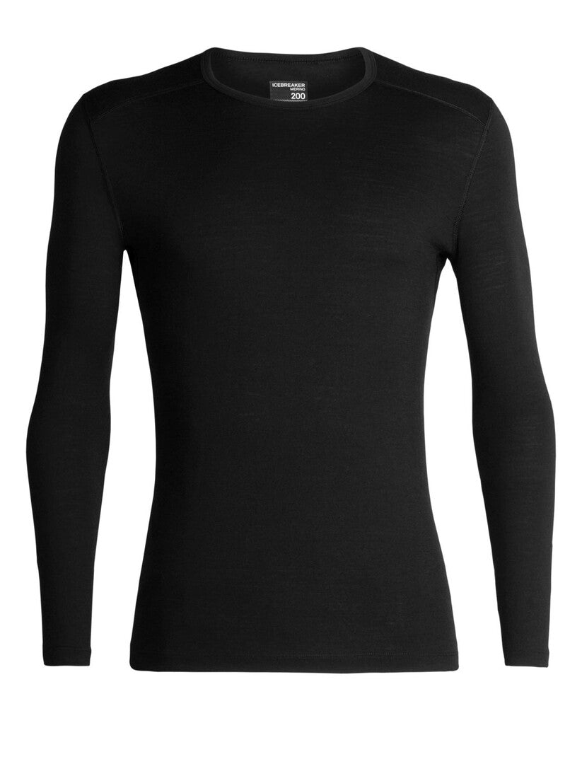 Icebreaker Men 200 Oasis LS Crewe - black XS
