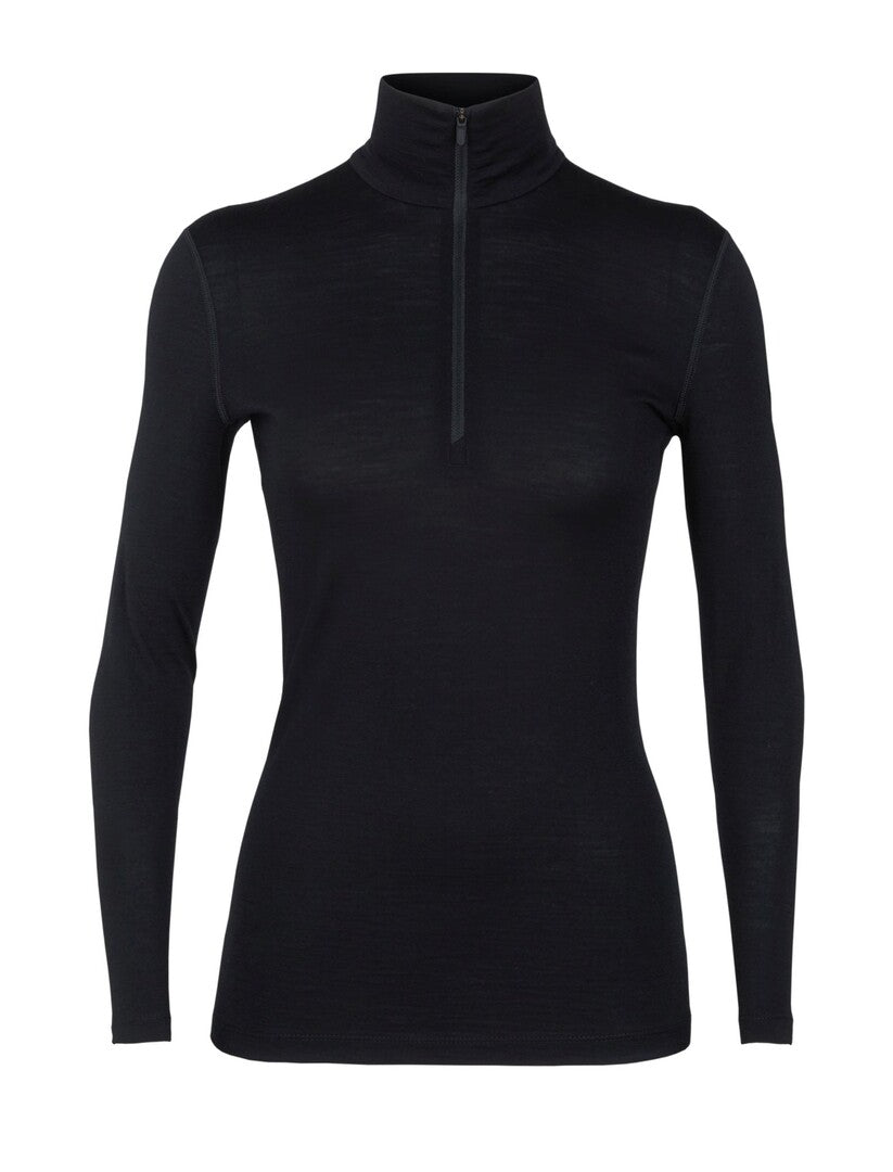 Icebreaker Women 200 Oasis LS Half Zip - black XS