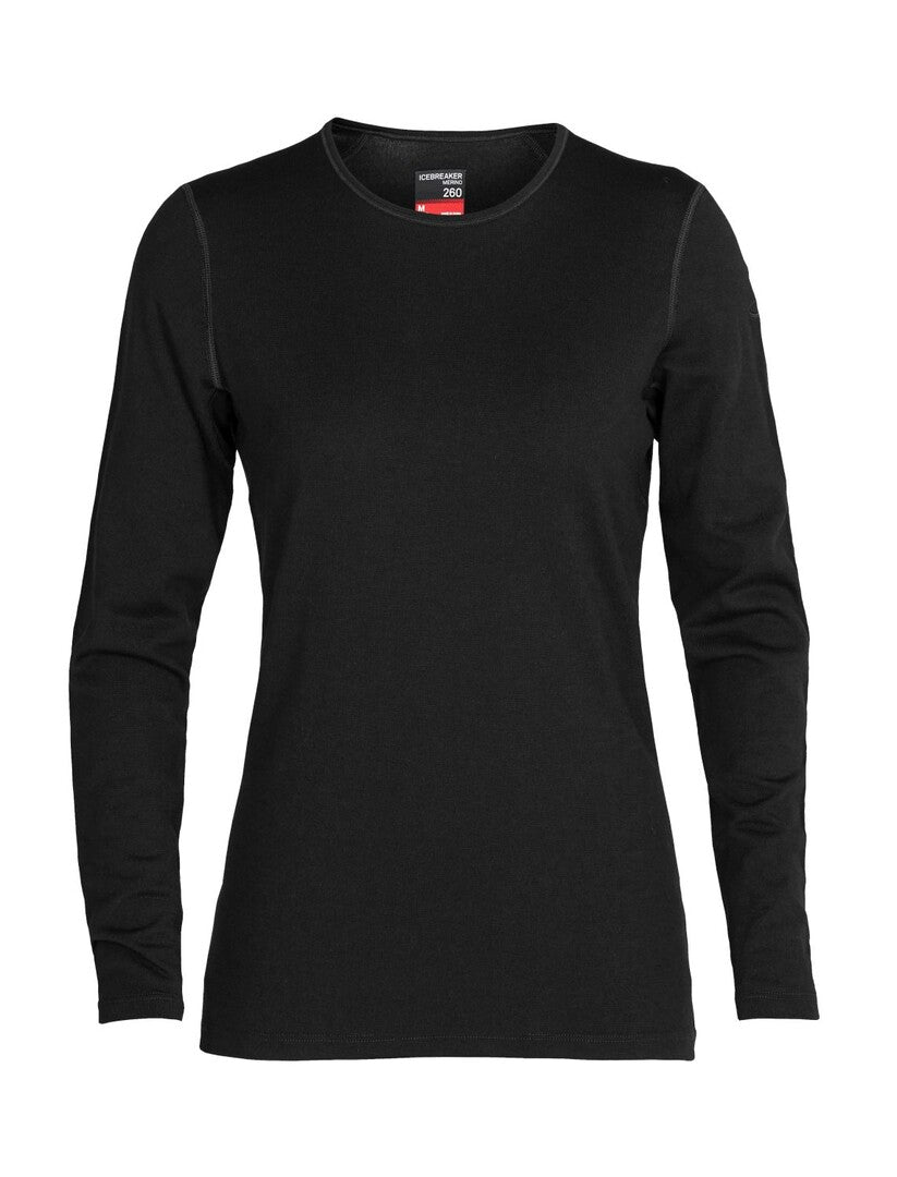 Icebreaker Women 260 Tech LS Crewe - black XS