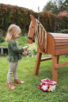 small foot Pferdepflegeset mit Tasche rot