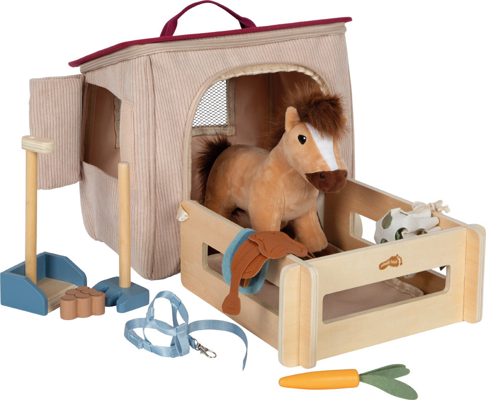 small foot Spielset Pferd mit Stall und Zubehör in der Tasche