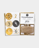 I Am Creative Adventkalenderset mit Sticker, Kordel und Tüten in Gold mit Sternen