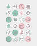 I Am Creative Adventskalendersticker, pastell