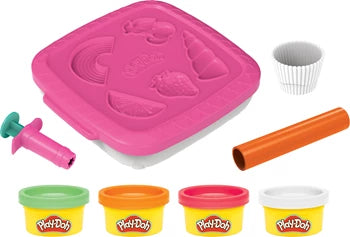Play-Doh Knetbox ass. für unterwegs, 2-fach ass., 4 Dosen Knete, Zubehör, ab 3 Jahren