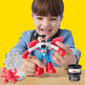 Play-Doh Captain America Action Bike, 3 Dosen Knete, Zubehör, ab 4 Jahren
