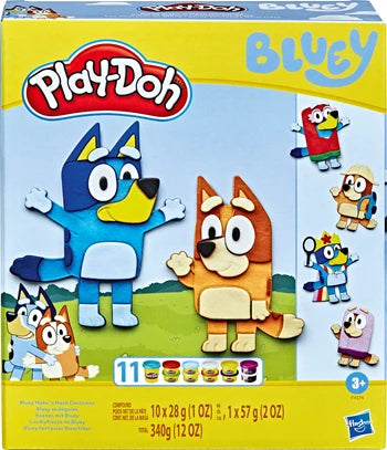 Play-Doh Kneten mit Bluey 11 Dosen Knete, Stempel, Zubehör, ab 3 Jahren