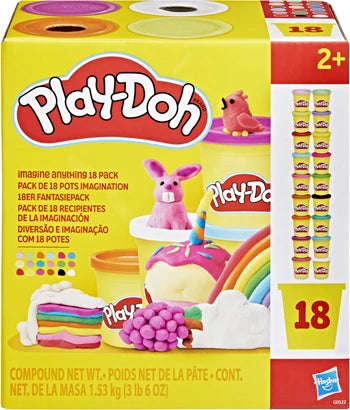 Play-Doh Fantasie 18er Pack 18 Dosen Knete à 85 g in 18 Farben, ab 2 Jahren