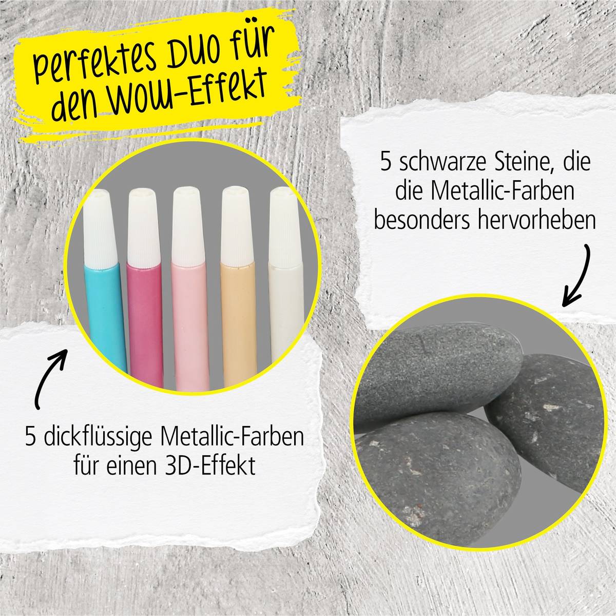 ONLINE Stone paint kit inkl 5 Steinen