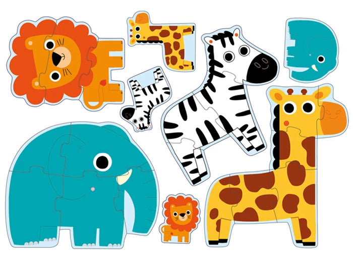 Djeco Erstes Puzzle Im Dschungel 3/4/5/6 Teile