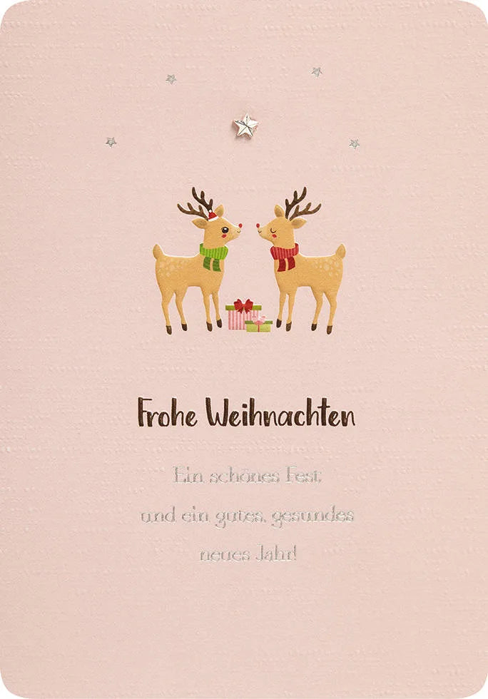 Postkarte Weihnachten DT Finest Rose