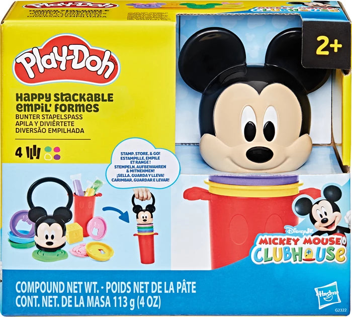 Play-Doh Disney Stapelspass Mickey, 4 Stangen Knete