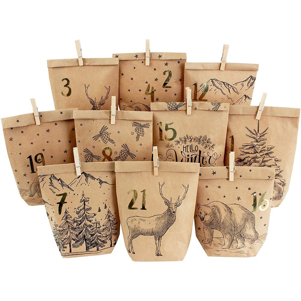 Papierdrachen Adventskalender – Cozy Christmas (schwarz)
