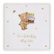 Postkarte GEBURTSTAG Finest Teddybär