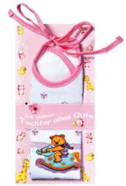 Postkarte Ereignis Baby Lätzchen rose