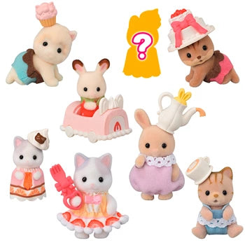 Sylvanian Families Sammelfiguren Baby Kuchenparty Serie 13 / Thekendisplay