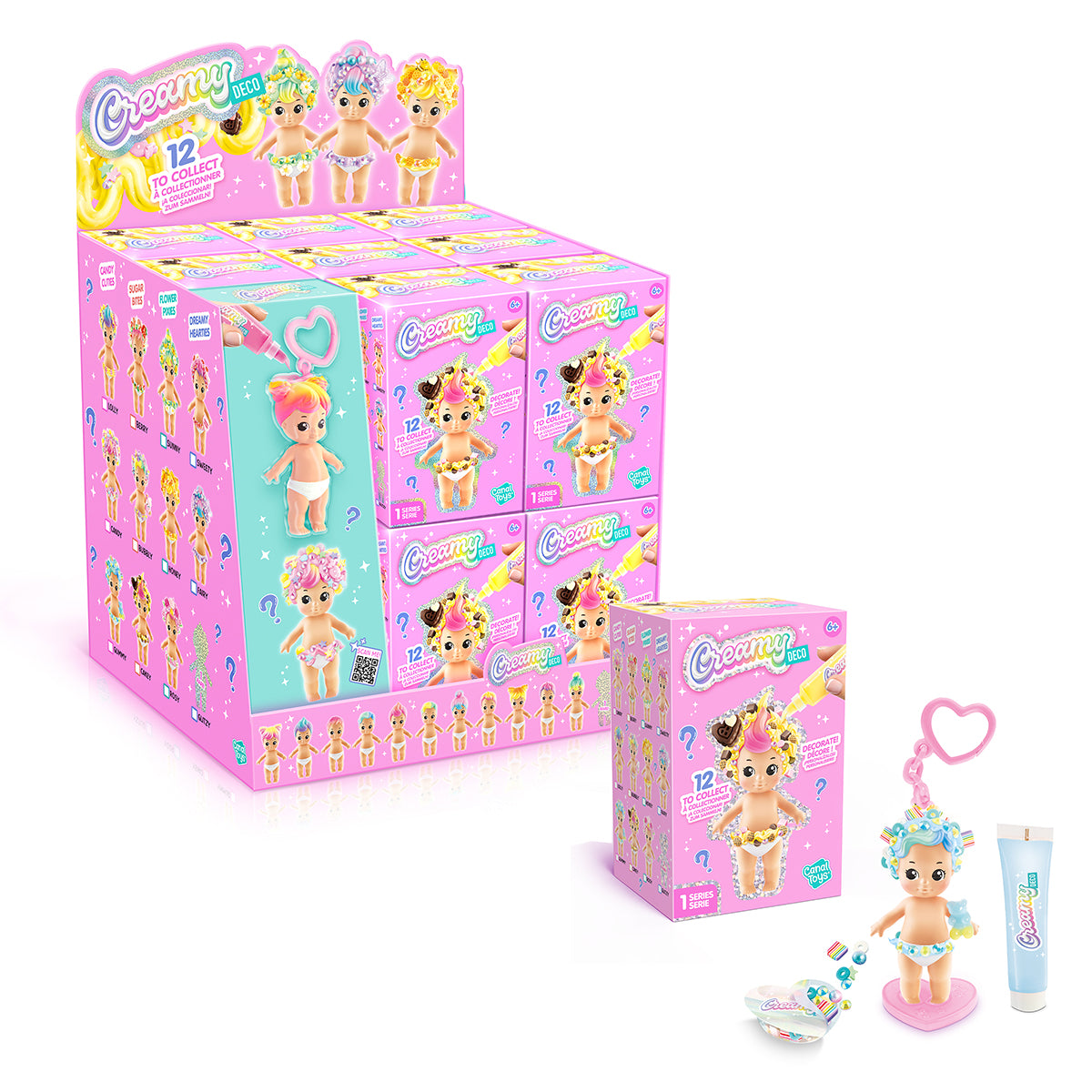 Canal Toys DIY Creamy Deco Baby in Blindbox, im Display