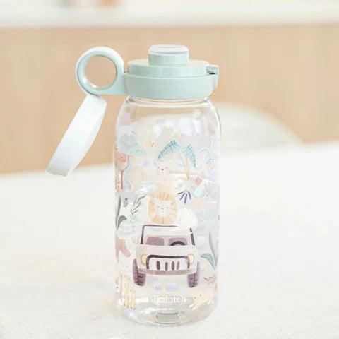 Little Dutch Trinkflasche mit Flip Cap Campus 600 ml Safari Friends