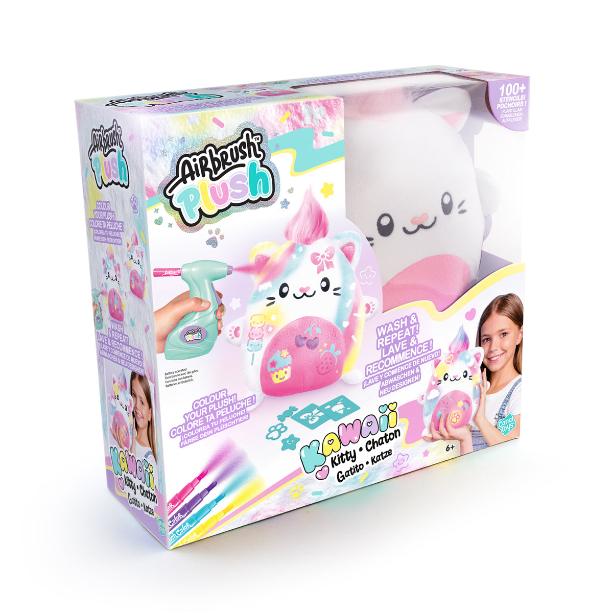 Canal Toys Airbrush Plush Kawaii Kitty