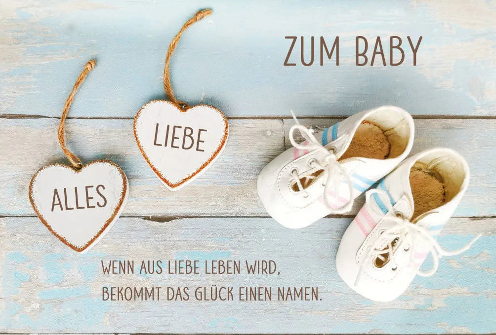 Postkarte Ereignis Baby "Zum Baby"