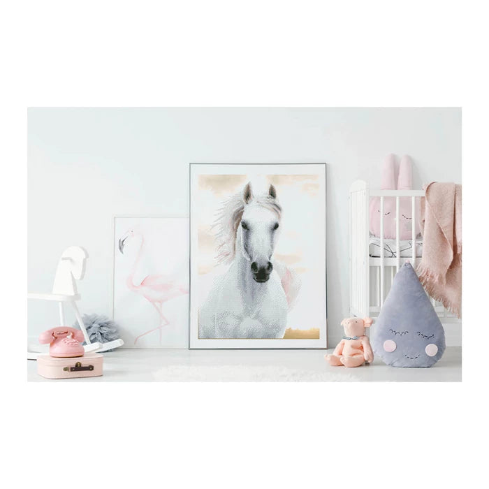 Diamond Dotz Diamond Painting Pferd weiss