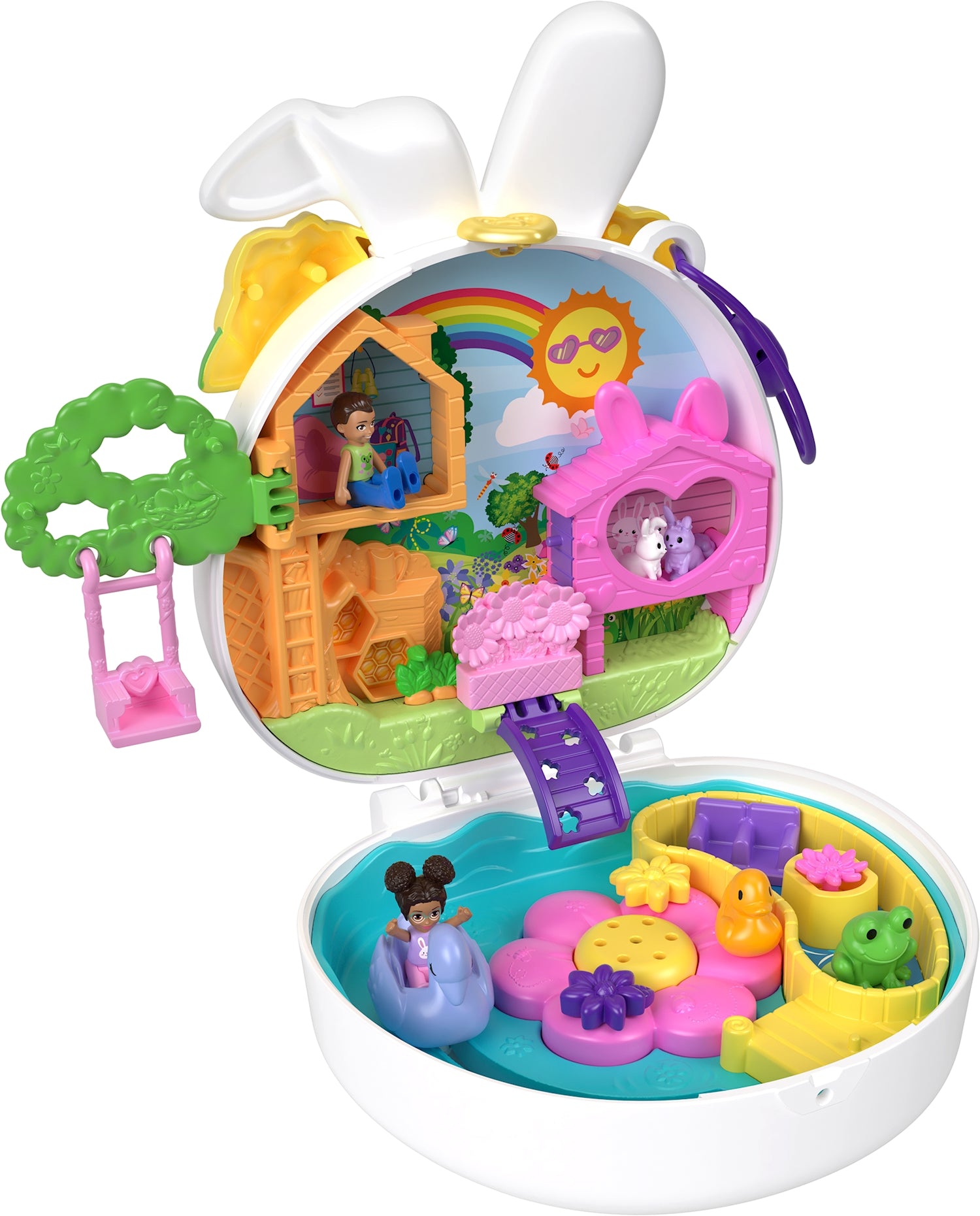 Polly Pocket Blumen-Häschen Schatulle