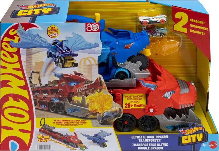 Hot Wheels City Ultimativer 2-in-1 Drachen Transporter